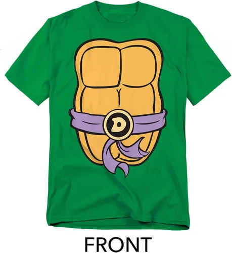 Vista 2 de TMNT - Camiseta unisex para adultos con estampado frontal y trasero clásico Donatello