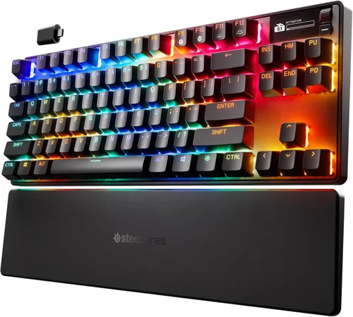 Vista 13 de SteelSeries Teclado inalámbrico Apex Pro Mini - Diseño del 60% - OmniPoint 2.0 - Quantum 2.0 inalámbrico - Teclas PBT de doble disparo - Negro