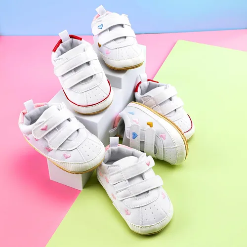 Vista 2 de SOFMUO Zapatos deportivos para bebés, niños y niñas, de piel sintética, antideslizantes, suela de goma suave, botines de vestir para niños pequeños