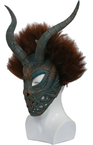 Vista 2 de Xcoser Máscara Killmonger para disfraz de resina de Halloween para adultos, Máscara Killmonger