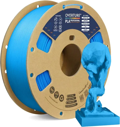Vista 45 de Overture PLA Plus (PLA+) Filamento de 1/16 pulgadas, dureza mejorada con rollo PLA, con superficie de construcción 3D de 7.87 × 7.87 pulgadas, PLA