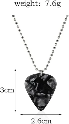 Vista 2 de Eddie - Collar con colgante de guitarra extraña cosa de terror para hombres y niños, disfraz de Halloween, joyería de Cospaly, regalo para fanáticos