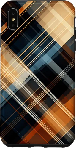 Vista 11 de Navy Black and Orange Plaid Halloween Fall Autumn Pumpkins Case for iPhone 17
