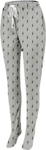 Vista 8 de Pantalones deportivos con pies para mujer, cintura elástica, holgados, casuales, con bolsillos, cordón ajustable, pantalones de pijama a cuadros