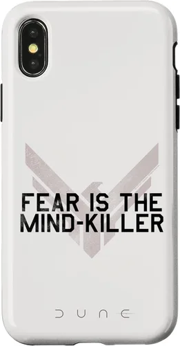 Vista 5 de iPhone 16 Pro Dune (2021) - El miedo es el asesino de la mente - Carcasa blanca Atreides