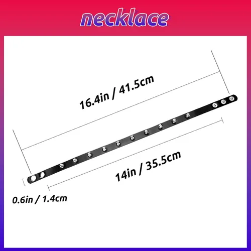 Vista 5 de Pulsera de cuero con tachuelas remache de clavos unisex