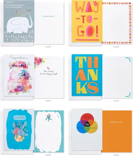 Vista 8 de American Greetings Surtido de tarjetas para todas las ocasiones, cumpleaños, gracias, pensando en ti, felicitaciones y más (40 unidades)