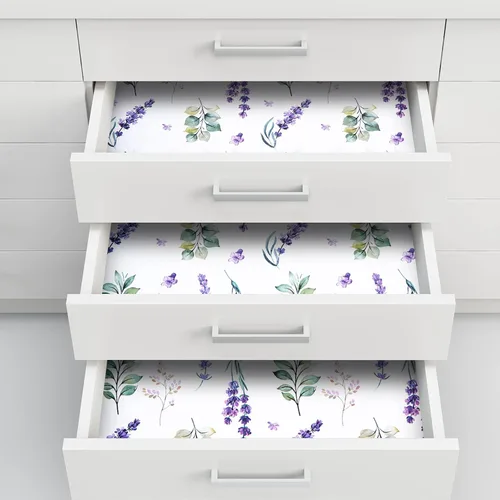 Vista 5 de Geelin Forros de 20 cajones para aparador, papel perfumado, no adhesivos, forros de cajones fragantes para el hogar, estantes y armarios, 14 x 19.5