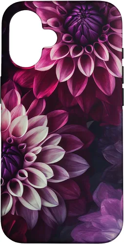 Vista 32 de Dahlia Flower Floral Nature Garden Pink Purple Maroon Design Case for iPhone 17