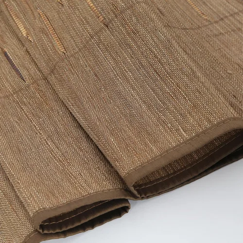 Vista 8 de Persianas romanas de bambú opacas sin cordones con salvia, persianas de ventana de caña de tejido natural con borde, persianas de bambú enrollables