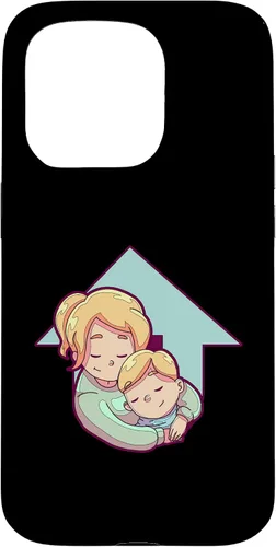 Vista 14 de iPhone 16 Mother And Child Illustration For Kids Case