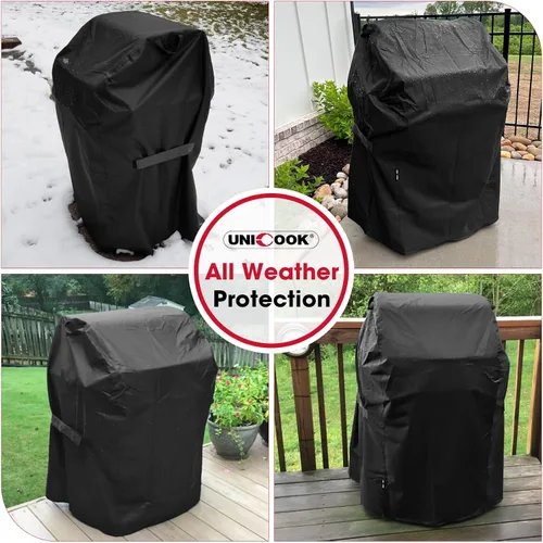 Vista 6 de Unicook Funda para parrilla de 30 pulgadas, resistente al agua de servicio pesado, 2 quemadores, cubierta pequeña para barbacoa, compatible