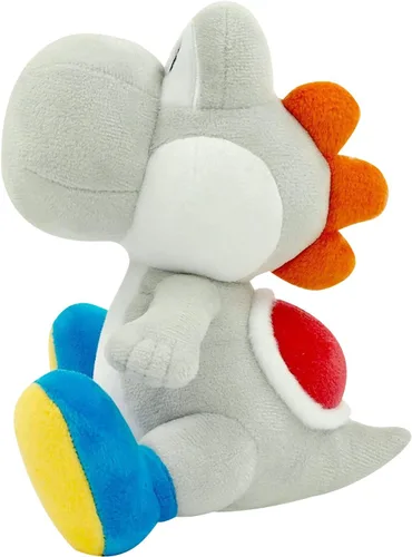 Vista 2 de Little Buddy 1393 Super Mario All Star Collection - Peluche Yoshi blanco de 7 pulgadas
