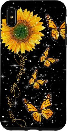 Vista 11 de You are My Sunshine Vintage Sunflower and Monarch Butterfly Case for iPhone 17