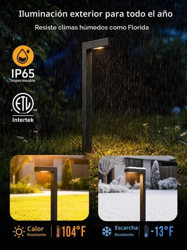 Vista 8 de Gardenreet Luces de camino de paisaje de latón, luces de camino de bajo voltaje de 12 V con cable, luces de jardín al aire libre LED impermeables