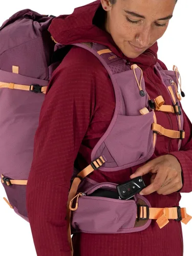 Vista 12 de Osprey Tempest Velocity 20L Mochila de senderismo para mujer, carbón oscuro/bronceado Chiru, WXS/S