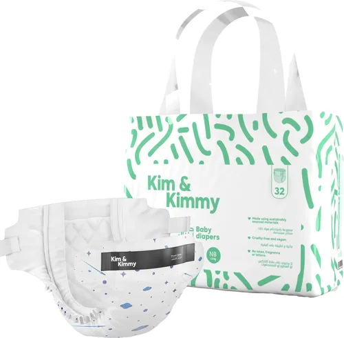 Vista 25 de Kim & Kimmy Pañales ecológicos, talla 2, 9-18 libras, 72 pañales – Protección contra fugas de 12 horas, sin erupciones, hipoalergénicos, ultrasuaves