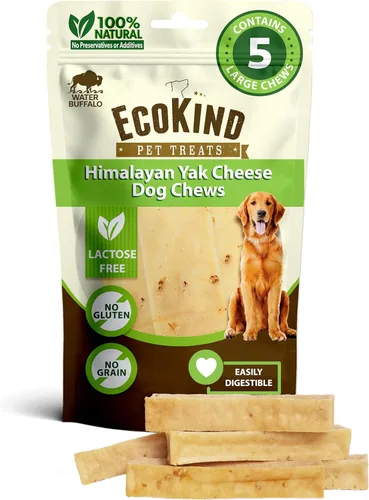 Vista 23 de EcoKind Premium Gold Yak Cheese Masticables para Perros del Himalaya, golosinas saludables para perros pequeños, totalmente naturales, masticables