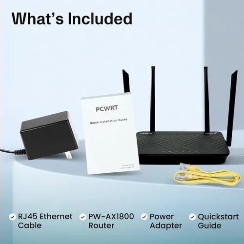 Vista 3 de PW-AX1800 WiFi 6 Router de doble banda con soporte VLAN, OpenVPN/WireGuard/IPsec VPN Cliente/Servidor - Compatible con ExpressVPN/SurfShark, etc.