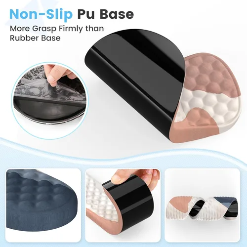 Vista 5 de HAOCOO Alfombrilla de Mouse Ergonómica con Reposamuñecas y Juego de Reposamuñecas para Teclado, Set de 3 Piezas, Alfombrillas de Mouse para Boho