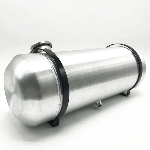 Vista 3 de JSD tanque de gas de 4 galones con llenado final de 8" x 20" de aluminio laminado con salida de llenado final de 1/4 NPT