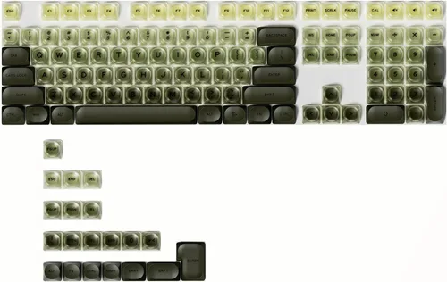 Vista 11 de Guffercty kred XDA Profile - Teclas negras minimalistas 75% Dye-sub PBT con teclas ISO para teclado mecánico MAC 60% 65% 75% 96% (muñeca negra)