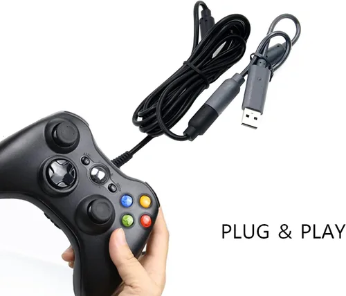 Vista 6 de Jedihra 2 Pack Replacement Dongle USB Breakaway Cable for Xbox 360 Wired Controllers, Extension Adapter Cable for Xbox 360 - Grey