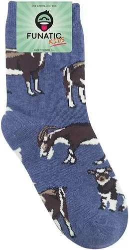 Vista 4 de FUNATIC Calcetines de animales para niños de 7 a 10 años, talla única, unisex, idea de regalo de vida silvestre del zoológico para niños y niñas