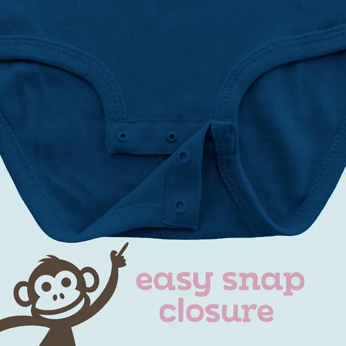 Vista 6 de Apericots Mameluco de manga corta para recién nacido, unisex, de algodón puro, suave, para bebé, talla 1 (0-18 meses)