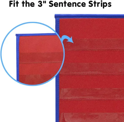 Vista 6 de Tabla de bolsillo de escritorio de mesa, doble cara y soporte de bolsillo para individual o grupo pequeño, azul y rojo (13 x 12 pulgadas)