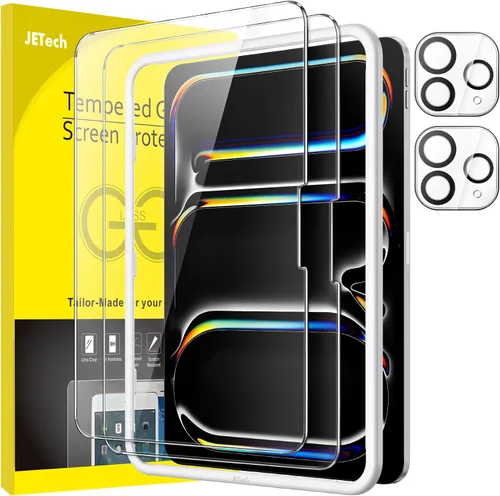 Vista 9 de JETech Protector de pantalla para iPad Pro de 11 pulgadas, 2022/2021/2020 (4ª/3ª/2ª generación) con protector de lente de cámara, película de vidrio