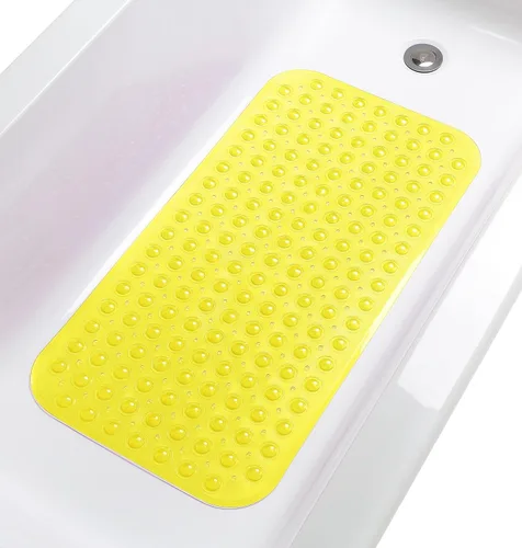Vista 27 de Tapete de ducha antideslizante de 20"x20" (solo duchas lisas/sin textura, no para sobre desagüe) Seguro, limpio, lavable a máquina, agarre superior