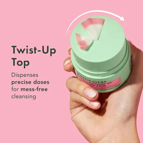 Vista 3 de Rael Removedor de maquillaje, Bálsamo limpiador Miracle Clear – Bálsamo removedor de maquillaje Twist-Up con aceites de salvado de arroz y jojoba