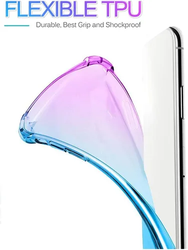 Vista 2 de Funda para Redmi Note 11 Pro 5G/Redmi Note 11E Pro, funda transparente para teléfono con degradado, delgada, antiarañazos, flexible, funda