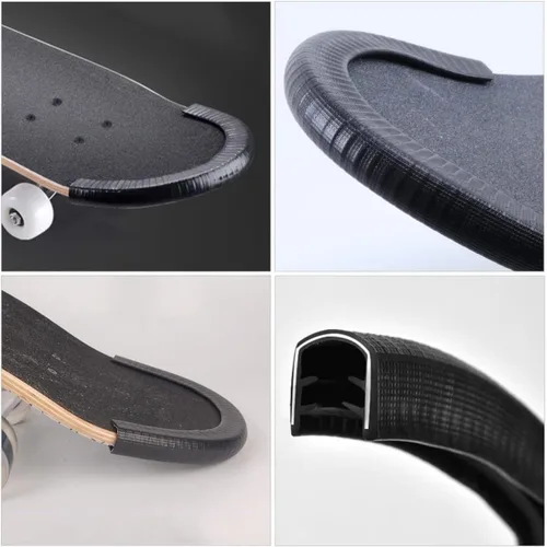 Vista 7 de BESPORTBLE 4 pares de cubierta protectora para tabla de peces, monopatín, parachoques de cubierta para patineta, protección contra impactos, tira