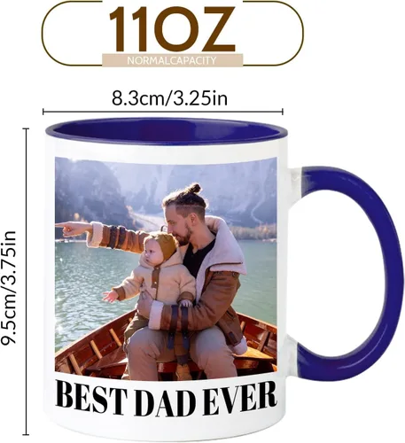 Vista 3 de Taza personalizada con texto de logotipo de imagen, taza de café personalizada, tazas personalizadas para café, con foto, taza de café