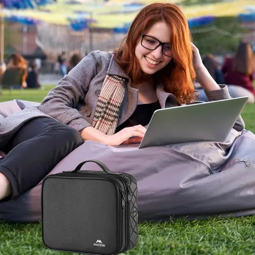 Vista 9 de MATEIN Bolsa Organizadora de Cables, Almacenamiento Electrónico de Viaje Impermeable, Estuche de Transporte de Bolsas Tecnológicas Portátil a Prueba