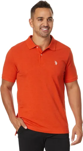 Vista 99 de Polo de piqué de algodón sólido para hombre con pequeño Pony Gris jaspeado