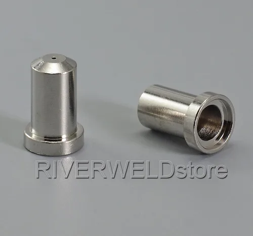 Vista 2 de RIVERWELD PT-23 27 Consumibles de corte por plasma Boquillas de punta de electrodo de plasma 33366 33367 33369 50Amp 30pcs Including Plasma
