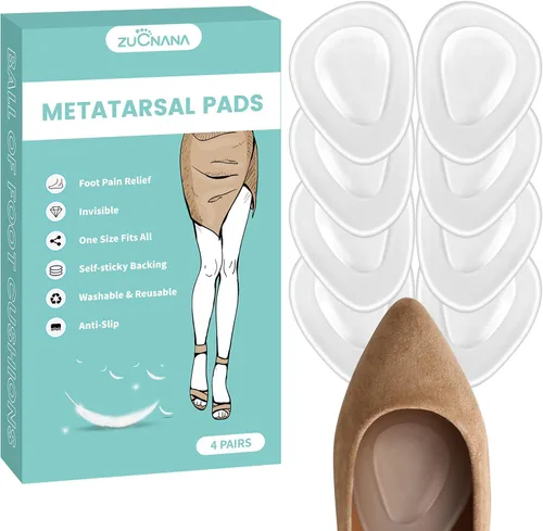 Vista 10 de ZUCNANA Almohadillas Metatarsianas para Mujeres, Cojines para la Planta del Pie para Tacones, Almohadillas de Gel Suaves para los Pies
