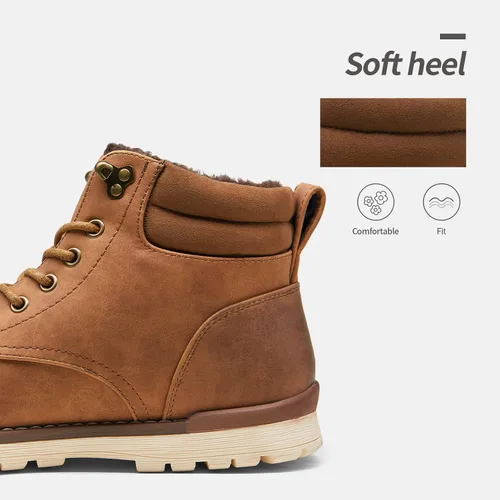 Vista 4 de Vostey Botas de senderismo impermeables para hombre, botas chukka casuales para hombres