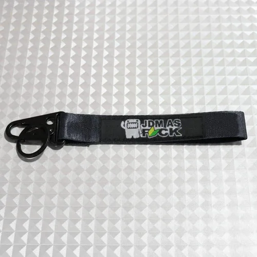 Vista 3 de Q1-TECH, llavero bordado etiqueta de automóvil motor de automóvil, grillete compatible con llavero JDM AS F#CK JAF