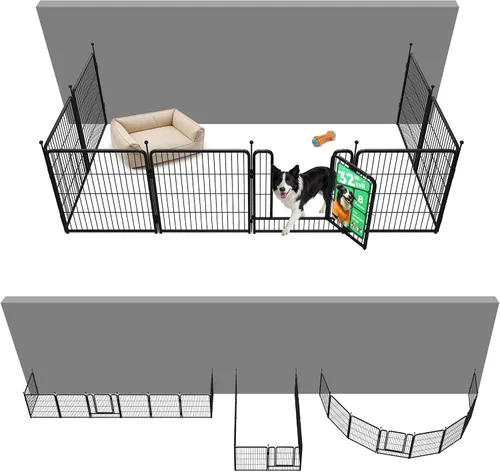 Vista 14 de FXW Rollick - Corralito para perros para patio, campamento con casa rodante, patentado, 24 pulgadas, 2 paneles Fácil instalación, resistente