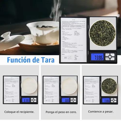 Vista 5 de UNIWIGH - Báscula digital de bolsillo de 0.00 oz de precisión, 17.64 oz de alta precisión, peso digital de cocina gramo y oz para alimentos, joyas