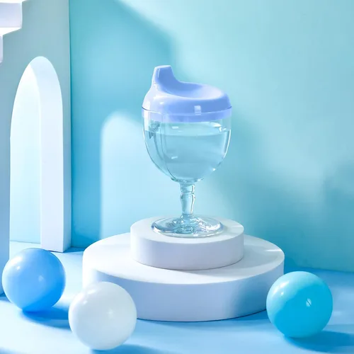 Vista 4 de Irenare 1 Pieza Taza Sippy de Vino para Bebé Copa de Plástico Copa Goblet Sin Derrames Vaso de Vino para Bebé Copa Sippy Goblet para Bebé Taza