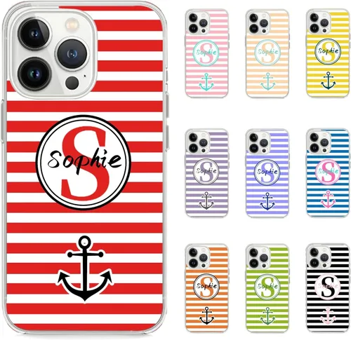 Vista 22 de Fundas personalizadas con inicial y nombre personalizado para Samsung Negro