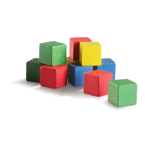 Vista 4 de hand2mind Bloques de madera, cubos de conteo para matemáticas infantiles, bloques de 1 pulgada para manualidades preescolares, manipuladores