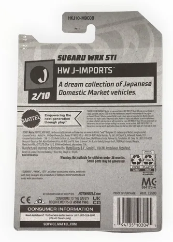 Vista 2 de Hot Wheels Subaru WRX STI, HW J-Imports 2/10