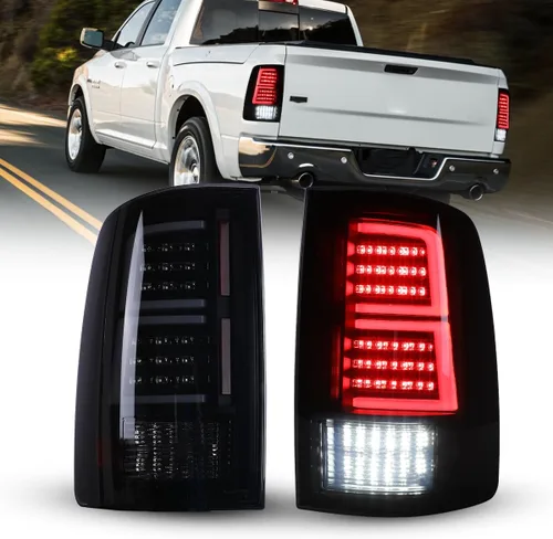 Vista 8 de Nixon - Conjunto de luces traseras todoterreno para Dodge Ram 1500/2500/3500 2009-2018 w/Factory Halogen Taillights Model, Led Tail Lights For