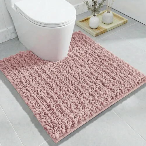 Vista 27 de Disolla Alfombra de baño pequeña, antideslizante, lavable, color beige, 17 x 24 pulgadas, súper absorbente, suave, alfombra de baño de felpilla